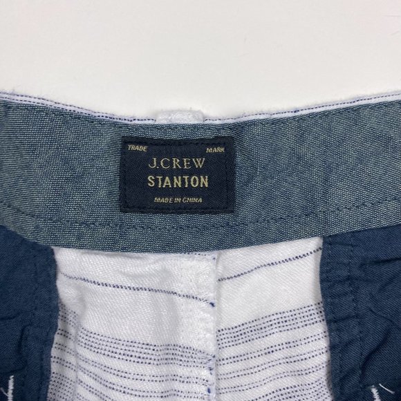 J.CREW Stanton 100% Linen Shorts Mens 32 Gray White - Picture 5 of 12